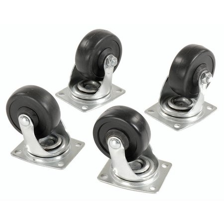 GLOBAL INDUSTRIAL 3 Replacement Casters for Global Hardwood Dolly, 1000 Lb. Cap., 4PK 251444